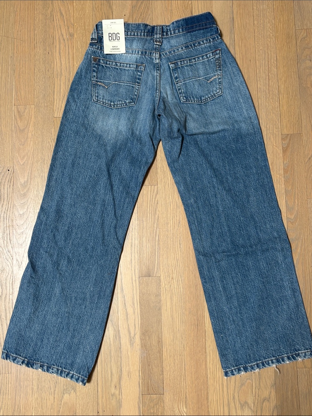 BDG Size 24 Women's Straight Leg Jeans in Medium Blue Wash - Picture 7 of 10